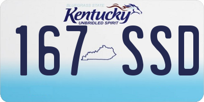 KY license plate 167SSD