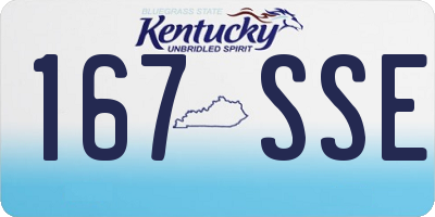 KY license plate 167SSE