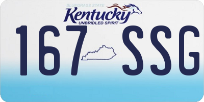 KY license plate 167SSG