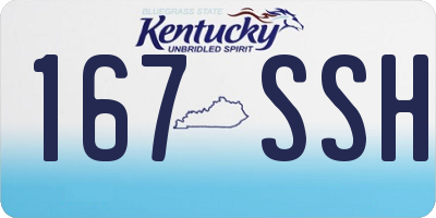 KY license plate 167SSH