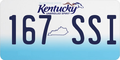 KY license plate 167SSI