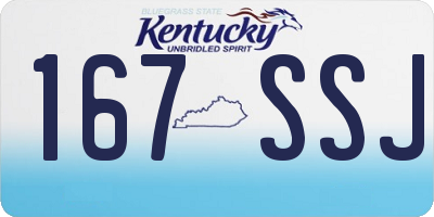 KY license plate 167SSJ
