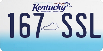 KY license plate 167SSL