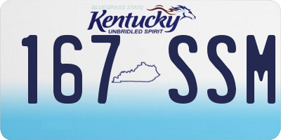 KY license plate 167SSM