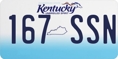 KY license plate 167SSN