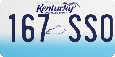 KY license plate 167SSO