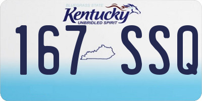 KY license plate 167SSQ