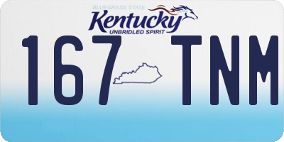 KY license plate 167TNM
