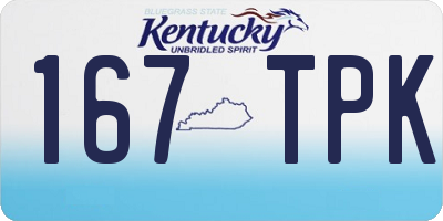 KY license plate 167TPK