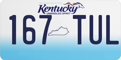 KY license plate 167TUL
