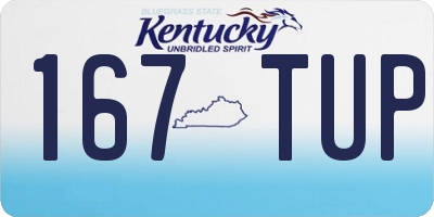 KY license plate 167TUP