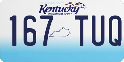 KY license plate 167TUQ