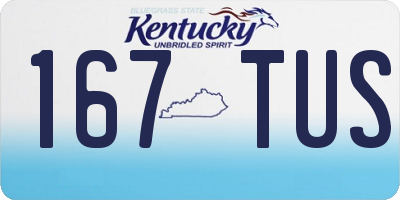 KY license plate 167TUS