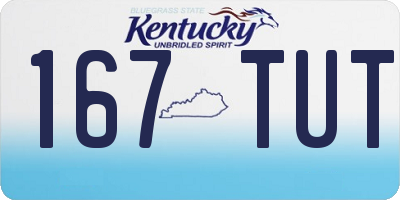 KY license plate 167TUT
