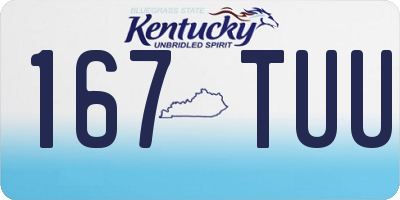 KY license plate 167TUU