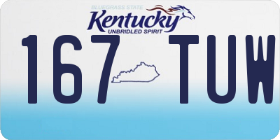 KY license plate 167TUW