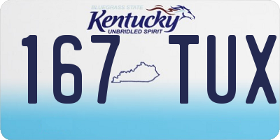 KY license plate 167TUX