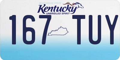 KY license plate 167TUY