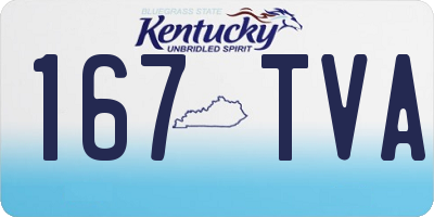 KY license plate 167TVA