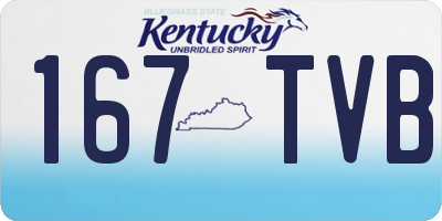 KY license plate 167TVB