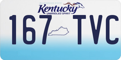 KY license plate 167TVC