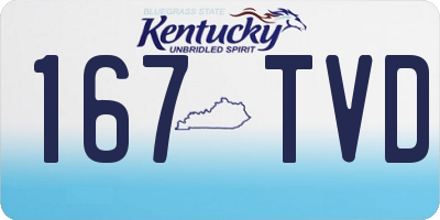 KY license plate 167TVD