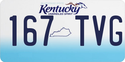 KY license plate 167TVG