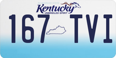 KY license plate 167TVI
