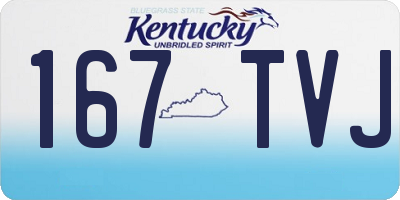 KY license plate 167TVJ