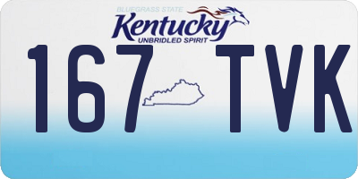 KY license plate 167TVK