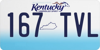 KY license plate 167TVL
