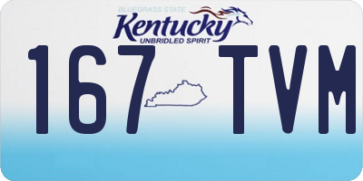 KY license plate 167TVM