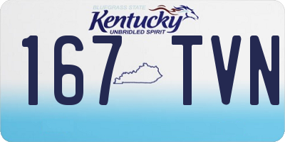 KY license plate 167TVN