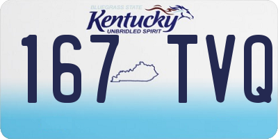 KY license plate 167TVQ