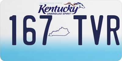 KY license plate 167TVR