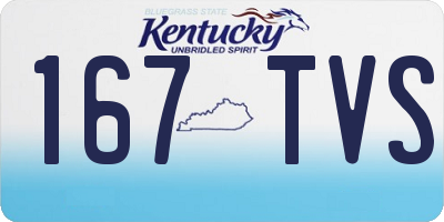 KY license plate 167TVS