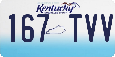 KY license plate 167TVV