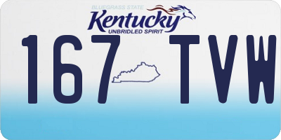 KY license plate 167TVW