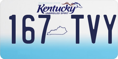 KY license plate 167TVY