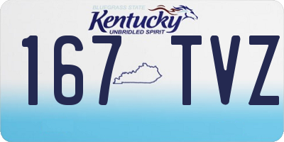 KY license plate 167TVZ