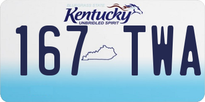 KY license plate 167TWA