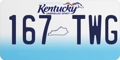 KY license plate 167TWG