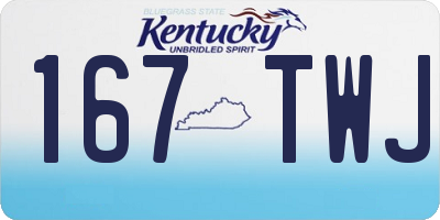 KY license plate 167TWJ