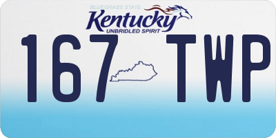 KY license plate 167TWP