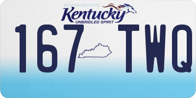 KY license plate 167TWQ
