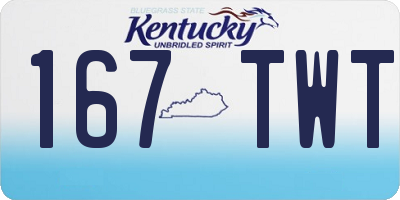 KY license plate 167TWT