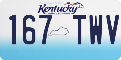 KY license plate 167TWV