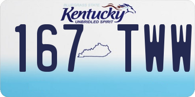 KY license plate 167TWW