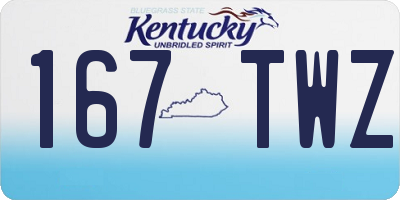 KY license plate 167TWZ