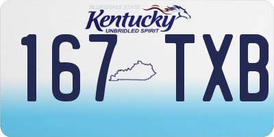KY license plate 167TXB